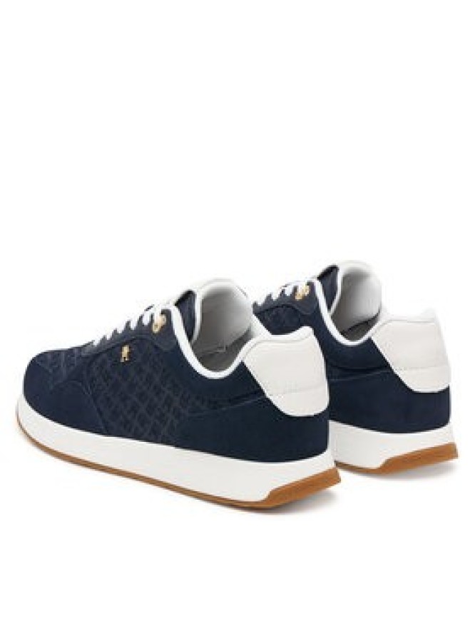 Tommy Hilfiger Sneakersy Th Runner Suede Monogram FW0FW09620 Granatowy