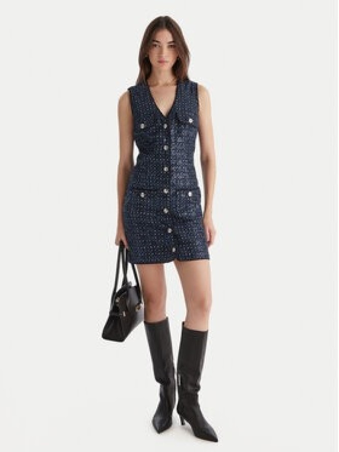 Guess Sukienka codzienna W5BK41 D0771 Granatowy Regular Fit