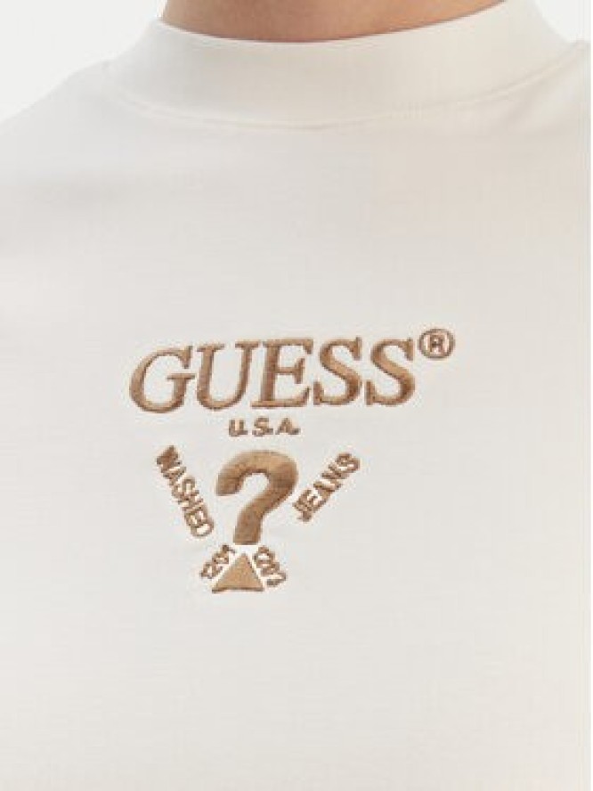 Guess Sukienka codzienna V4YK02 KCDH1 Écru Regular Fit