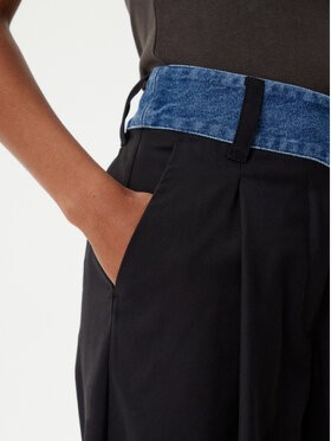 Desigual Spodnie materiałowe Denimwaist 25WWPW03 Czarny Wide Leg