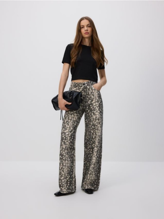 Jeansy baggy fit - wielobarwny