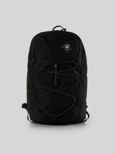 4F Plecak miejski (ok. 23 L) z kieszenią na laptop - czarny Uniwersalny