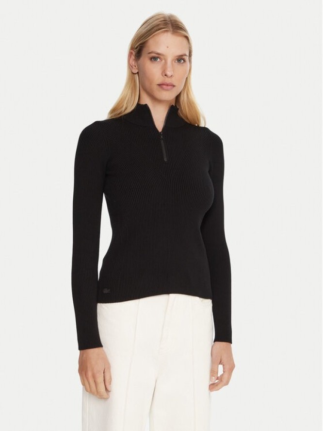 Lacoste Sweter AF4144 Czarny Regular Fit