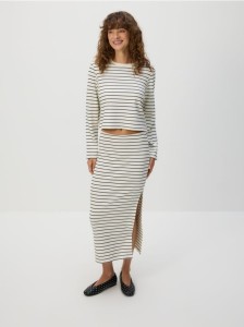 Spódnica midi z wiskozą - wielobarwny