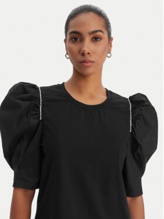 Fracomina Bluzka FR26ST3035J40101 Czarny Regular Fit