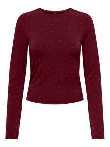 ONLY Bluzka Zita 15358986 Bordowy Regular Fit
