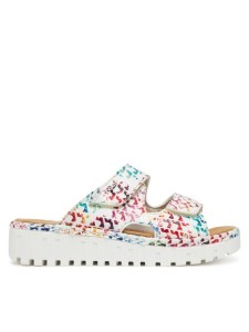 Rieker Klapki V1392-90 Biały