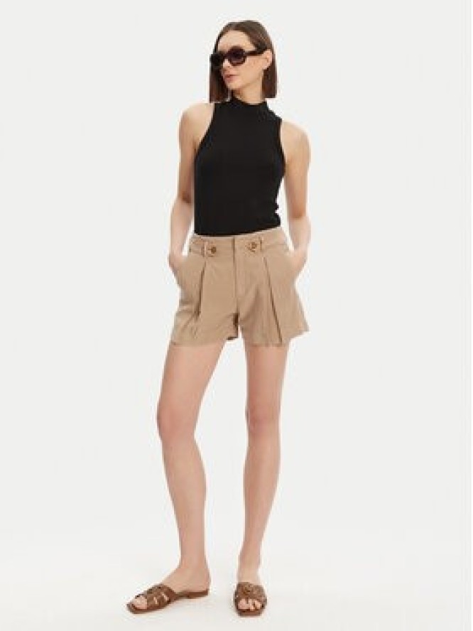 Guess Szorty materiałowe W5GD1J WG8N0 Beżowy Relaxed Fit