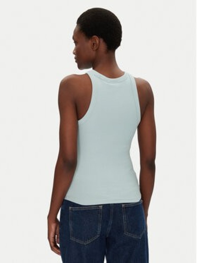 Calvin Klein Jeans Top Monologo J20J225301 Niebieski Slim Fit