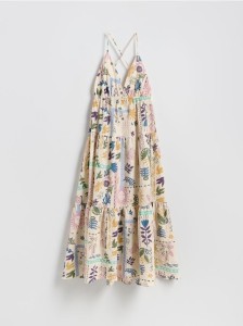 Wzorzysta sukienka maxi - wielobarwny