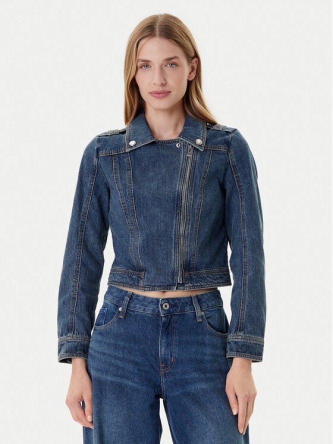 Morgan Kurtka jeansowa 252-GPERF Granatowy Regular Fit