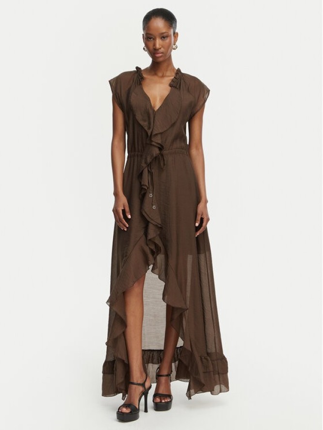 Guess Sukienka koktajlowa W6GK87 W2111 Brązowy ciemny Regular Fit