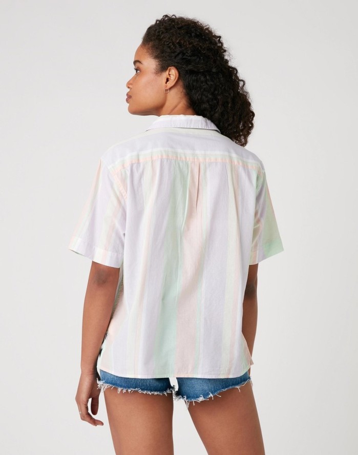 KOSZULA DAMSKA WRANGLER CUBAN SHIRT PASTEL VIOLET W5R36SP26 112130307