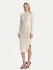 Guess Sukienka dzianinowa W6RK01 Z2YJ2 Écru Regular Fit