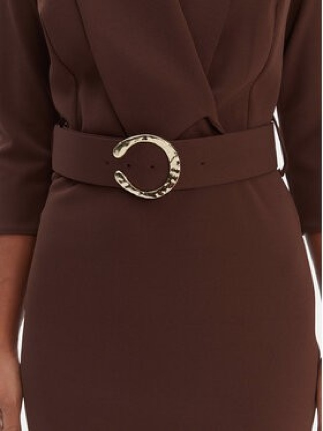 Rinascimento Sukienka koktajlowa CFC0126777003 Brązowy Slim Fit