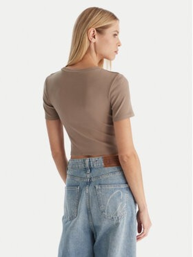 Guess T-Shirt V5YP08 K8RT2 Khaki Slim Fit