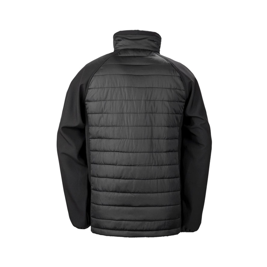 Kurtka softshell z recyklingu Result black compass