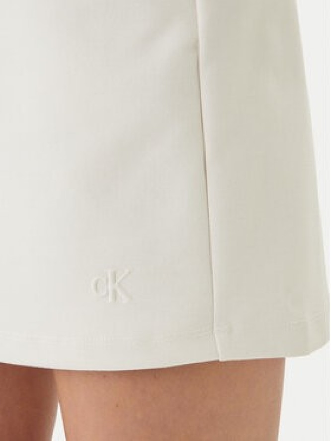 Calvin Klein Jeans Spódnica mini LV047F251G Beżowy Slim Fit