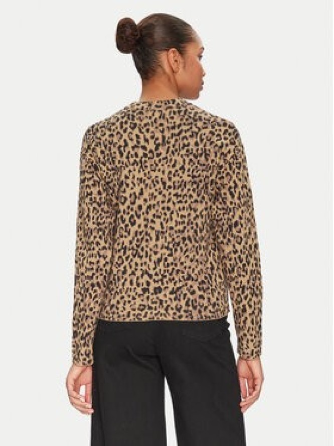 Pieces Sweter Seo 17156343 Brązowy Regular Fit