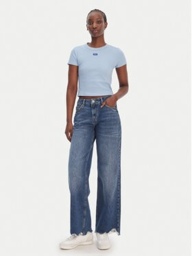 HUGO T-Shirt Baby 50510749 Błękitny Slim Fit