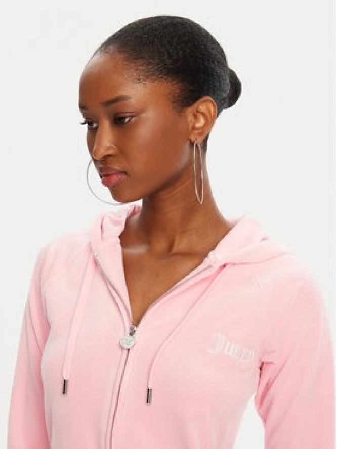 Juicy Couture Bluza Velour Crop JCWAS225351 Różowy Regular Fit