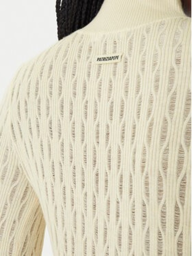 Patrizia Pepe Sweter 8K0368/K307-W409 Beżowy Regular Fit