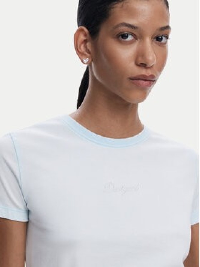 Desigual T-Shirt 25SWTK15 Błękitny Regular Fit