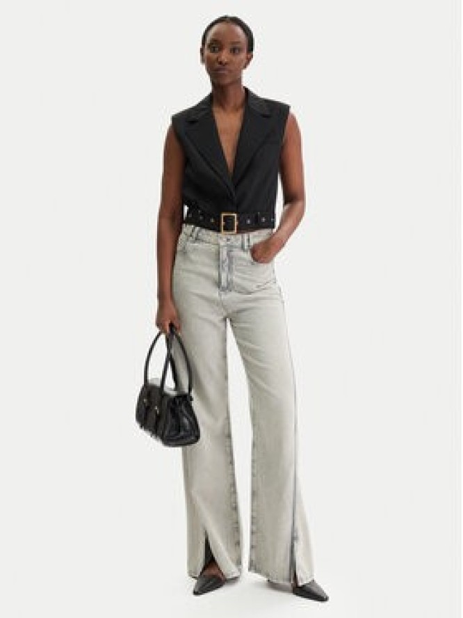 KARL LAGERFELD Kamizelka garniturowa B1W14009 Czarny Slim Fit