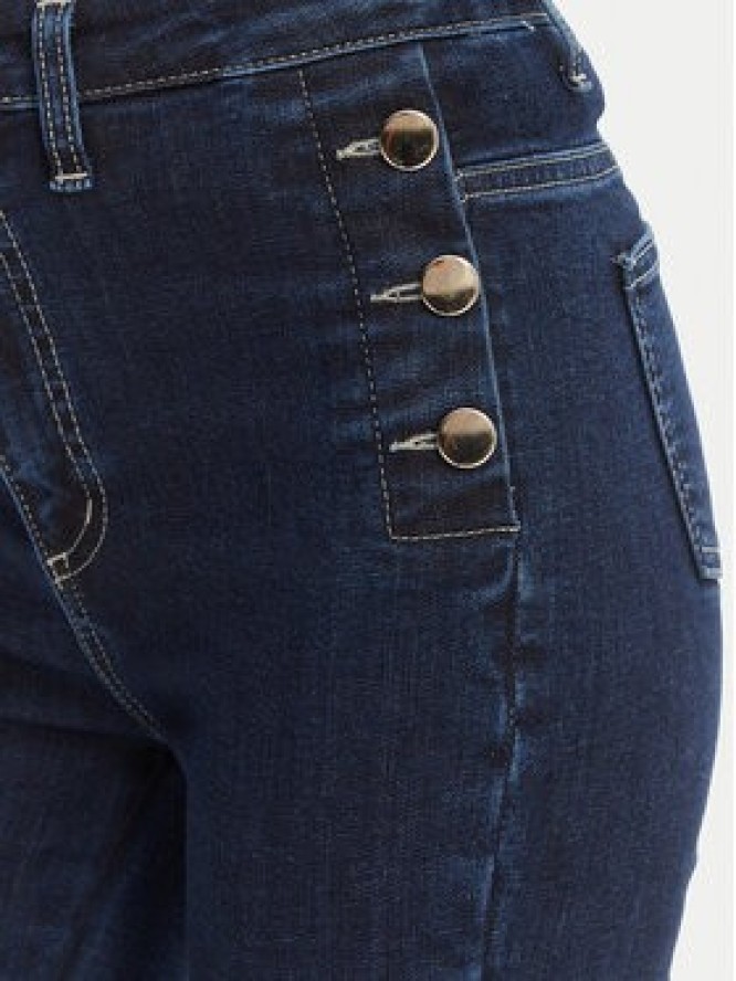 Rinascimento Jeansy CFC0127397003 Granatowy Flare Fit