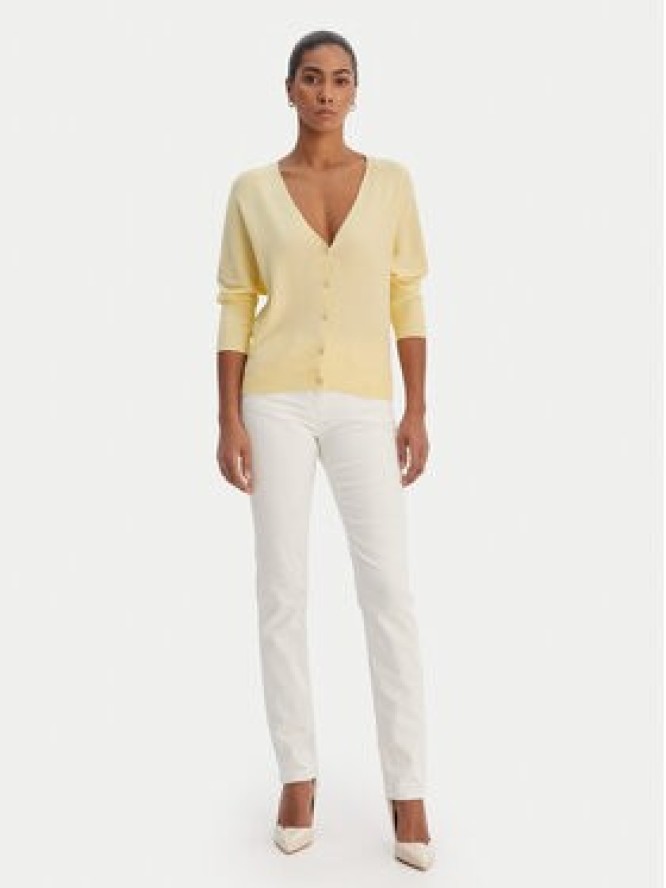 Morgan Kardigan 251-MBATSI Żółty Slim Fit
