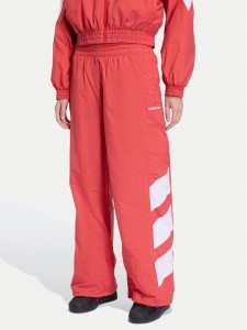 adidas Spodnie dresowe Blocked Washed KD8791 Czerwony Loose Fit