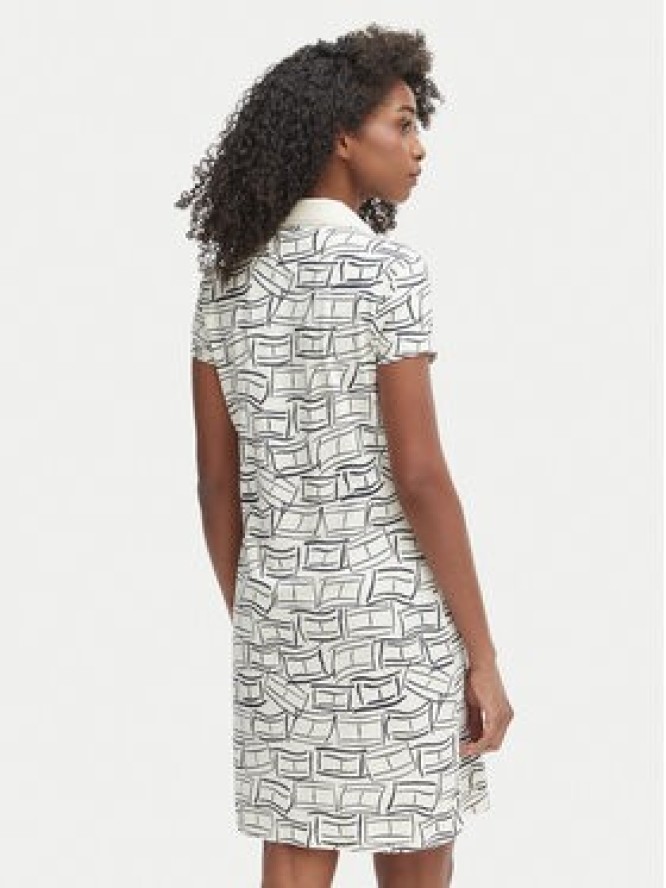 Tommy Hilfiger Sukienka codzienna 1985 Pique WW0WW49719 Beżowy jasny Regular Fit