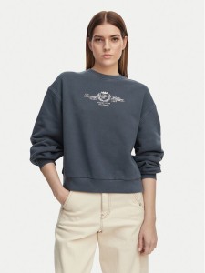 Tommy Hilfiger Bluza Crest Embroidery WW0WW48733 Granatowy Relaxed Fit