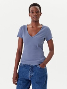 Tommy Jeans T-Shirt Essential DW0DW17385 Niebieski Slim Fit