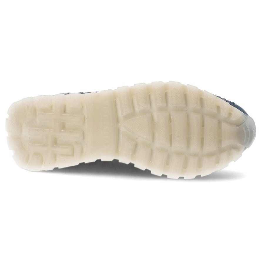 Sneakersy damskie Hispanitas, ze skóry naturalnej z tekstylnymi wstawkami sportowy fason ze sznurowaniem lekka podeszwa, niebieskie, RHV264741 Bolero