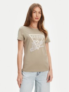 Guess T-Shirt W5YI40 I3Z14 Zielony Regular Fit
