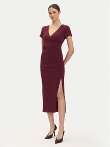 Armani Exchange Sukienka dzianinowa XW000665 AF10872 UA343 Bordowy Regular Fit