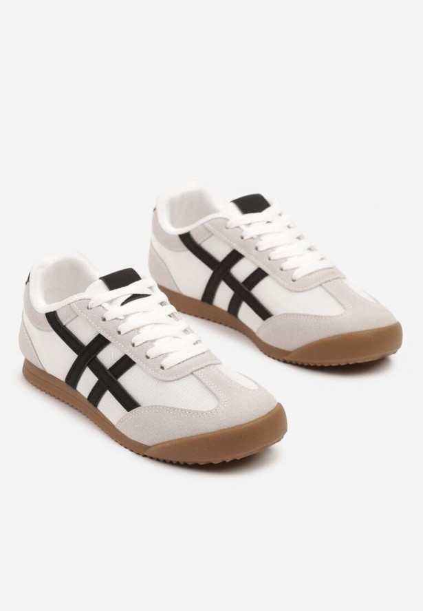 Biało-Czarne Sneakersy w Stylu Kultowych Tenisówek Ilissena