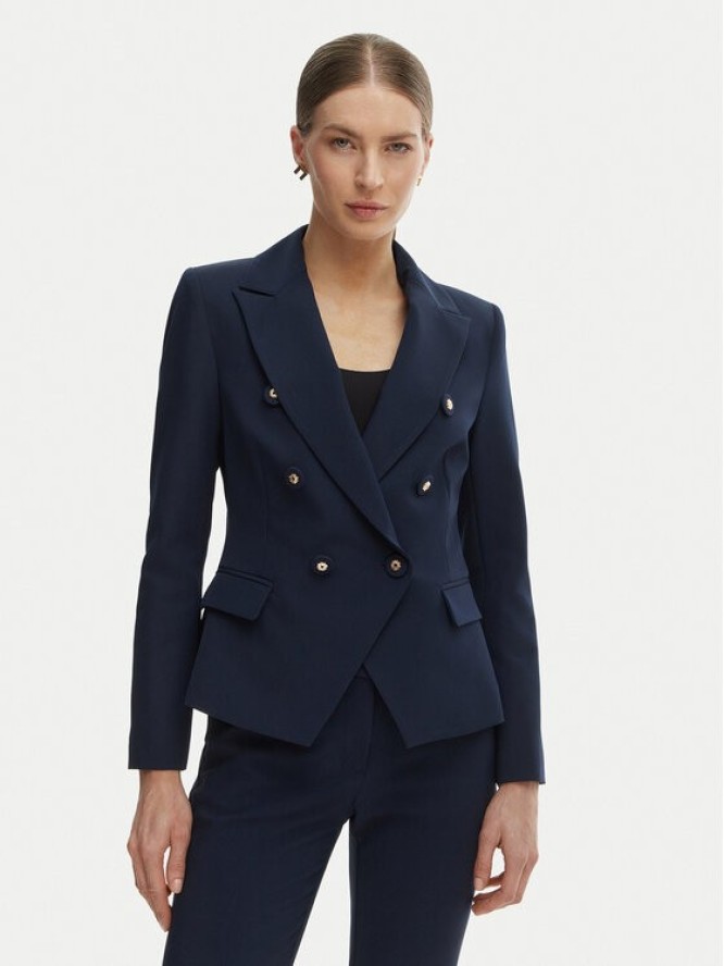 Rinascimento Marynarka CFC0127894003 Granatowy Slim Fit