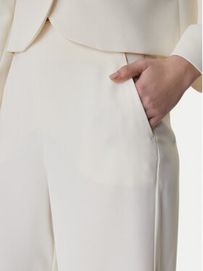 Marella Spodnie palazzo Campo 2613131043 Écru Wide Leg