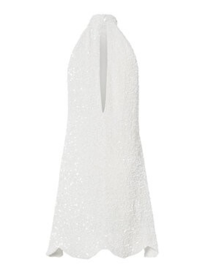 YAS Sukienka koktajlowa Mira 26037830 Écru Regular Fit