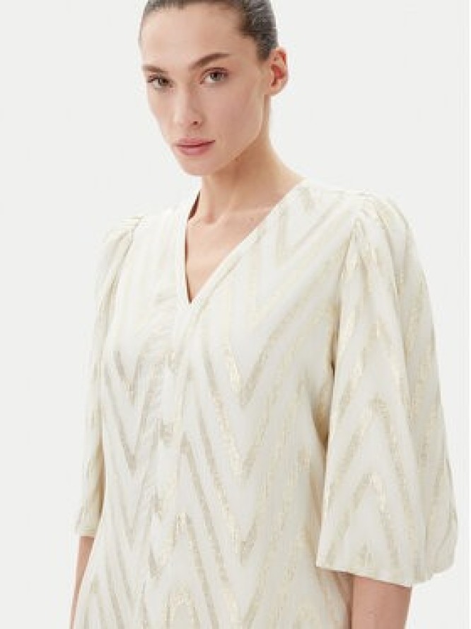 Bruuns Bazaar Bluzka Collard Majlya BBW4486 Beżowy Regular Fit