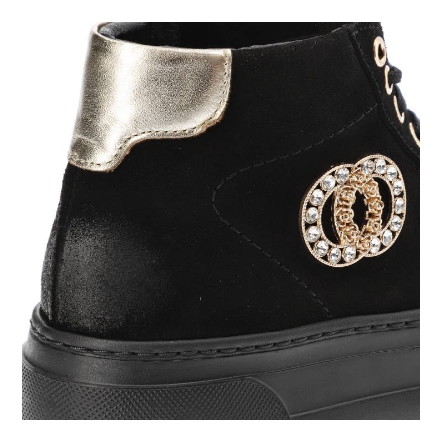 Czarne Sneakersy CheBello Wygodne Skórzane Buty Damskie