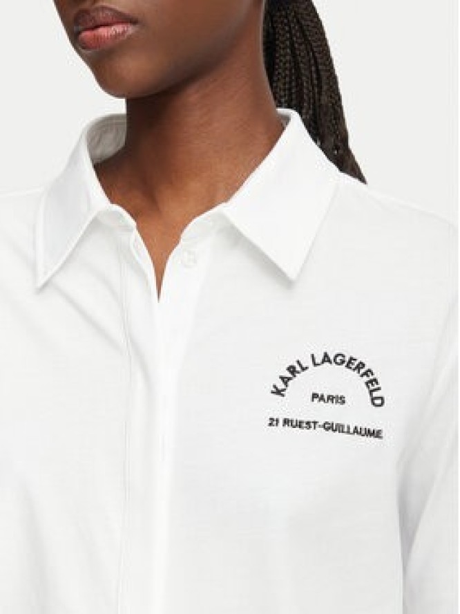 KARL LAGERFELD Koszula B3W11025 Biały Regular Fit