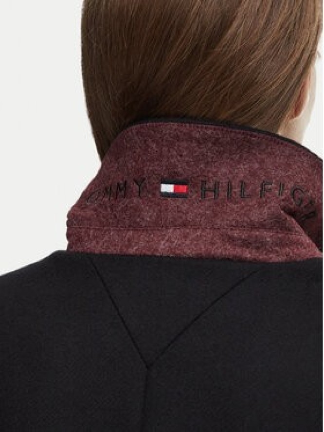 Tommy Hilfiger Płaszcz wełniany Classic WW0WW51525 Czarny Regular Fit