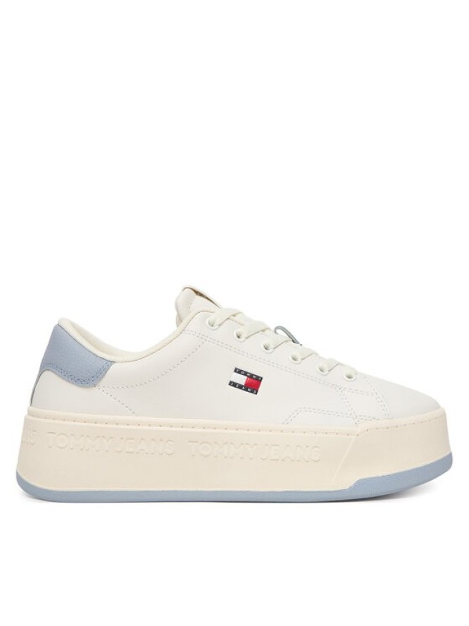 Tommy Hilfiger Sneakersy Tjw Script Cupsole Flatform EN0EN02961 Écru