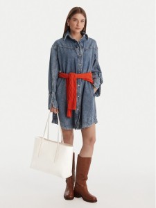 Calvin Klein Torebka Emblem Aop Tote W/ Pouch LV04F3266G Écru