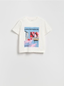 T-shirt z nadrukiem - biały