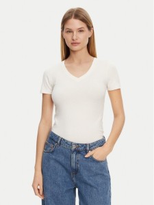 Guess T-Shirt O5GI00 KBBU1 Écru Boxy Fit