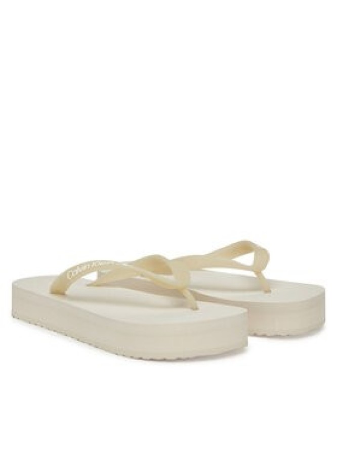 Calvin Klein Jeans Japonki Beach Sandal Flatform Tpu YW0YW01830 Écru